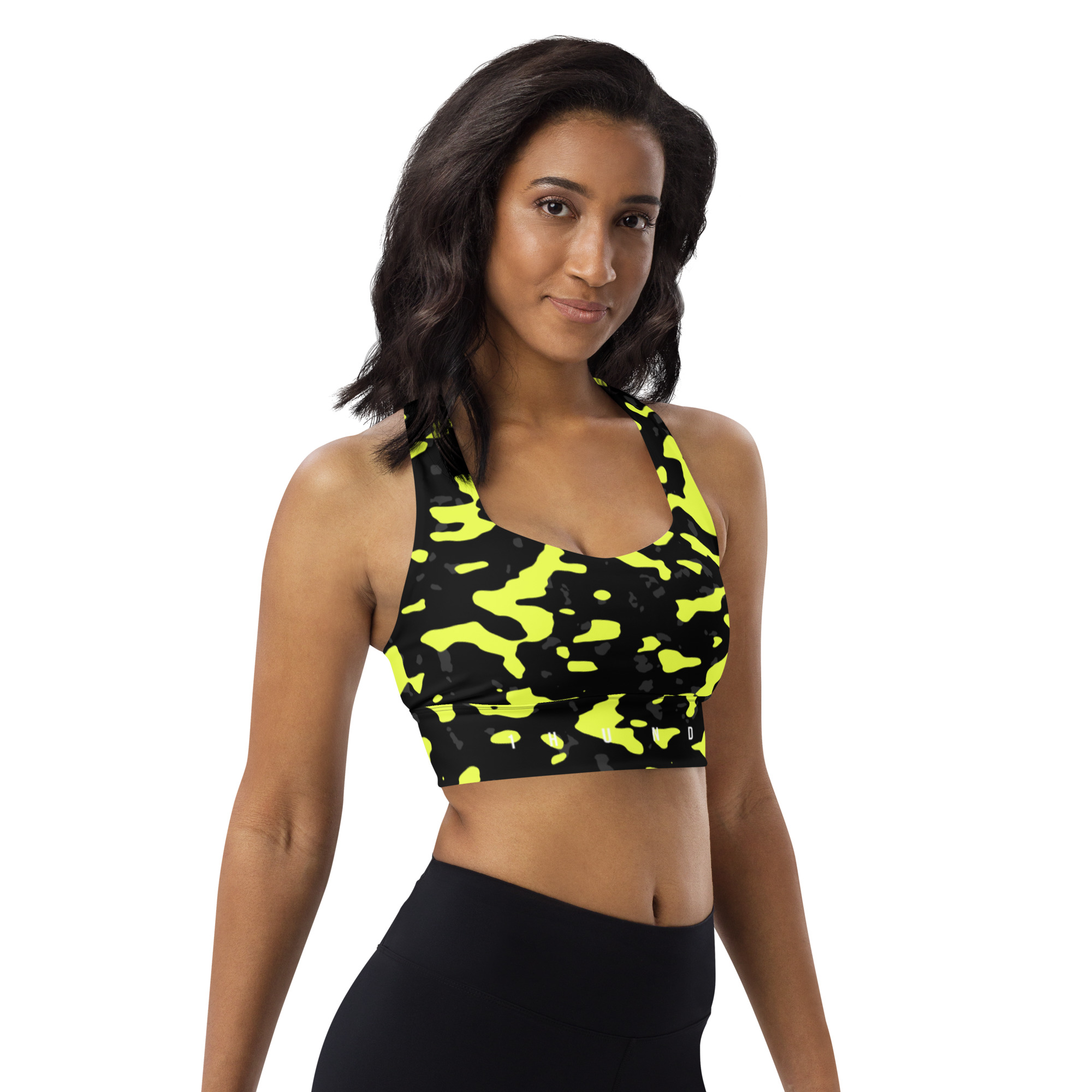 Brassière Workout à Motif Camo Workout Ready en BLACK